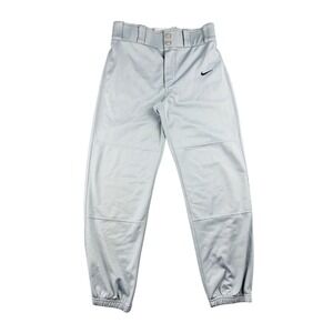 Nike Dri-FIT Core Baseball Pants Boys L Gray Youth Knicker Double Knee Athletic